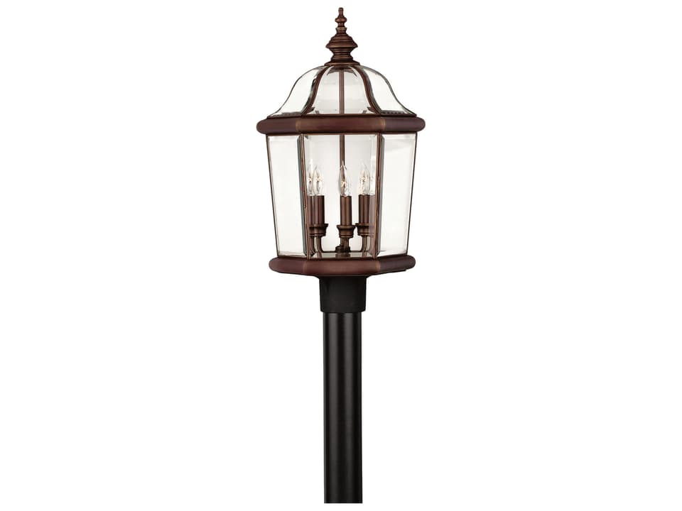 Augusta 3-Light Outdoor Post Light in Copper Bronze