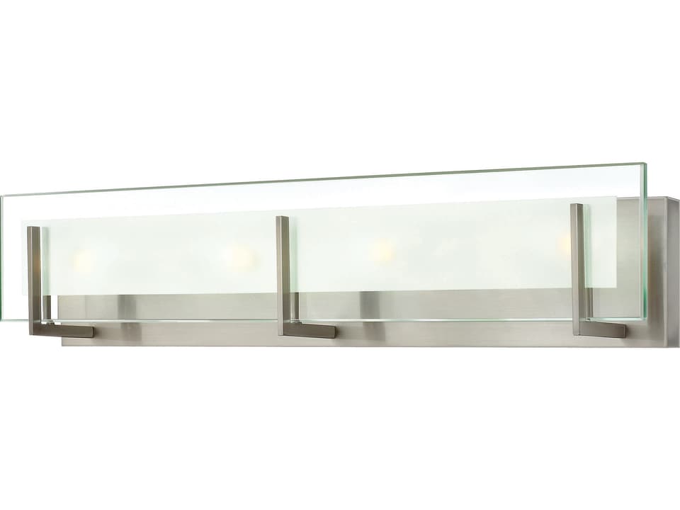 Latitude 4-Light Brushed Nickel Glass Vanity Light