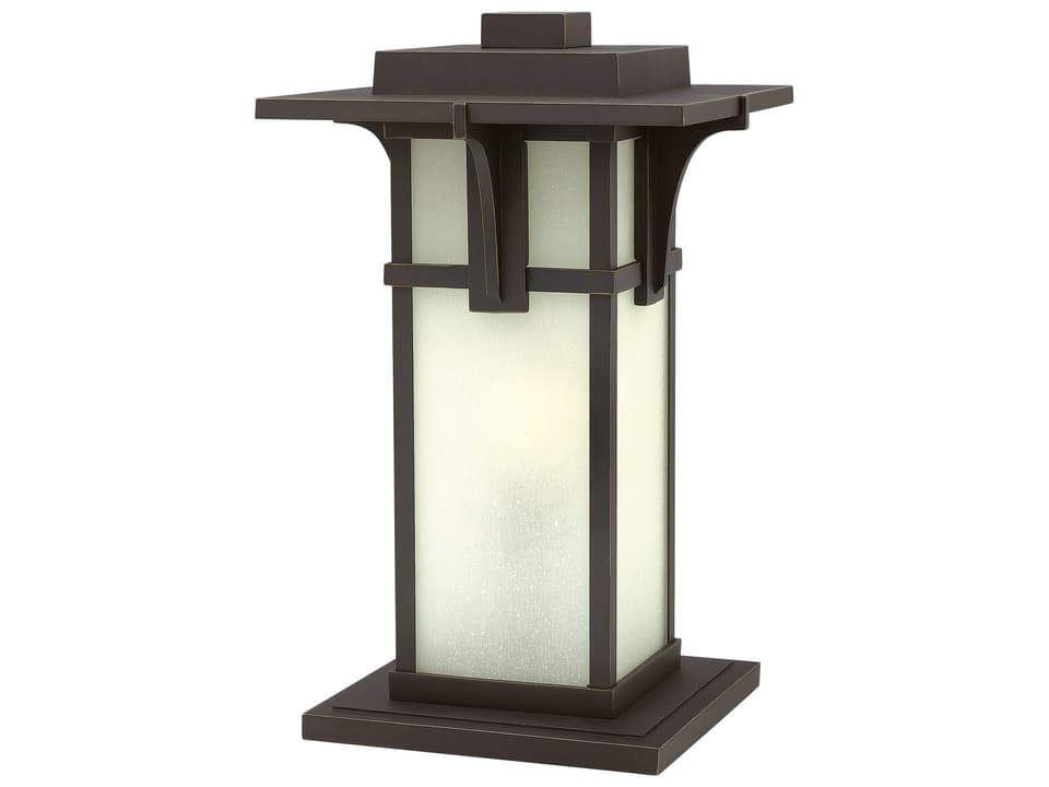 Manhattan One-Light Outdoor Pier Mount Lantern in Oil Rubbed Bronze