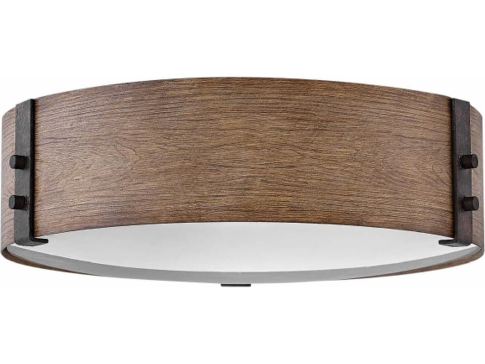 Sawyer 3-Light Outdoor Flush Mount in Sequoia Finish