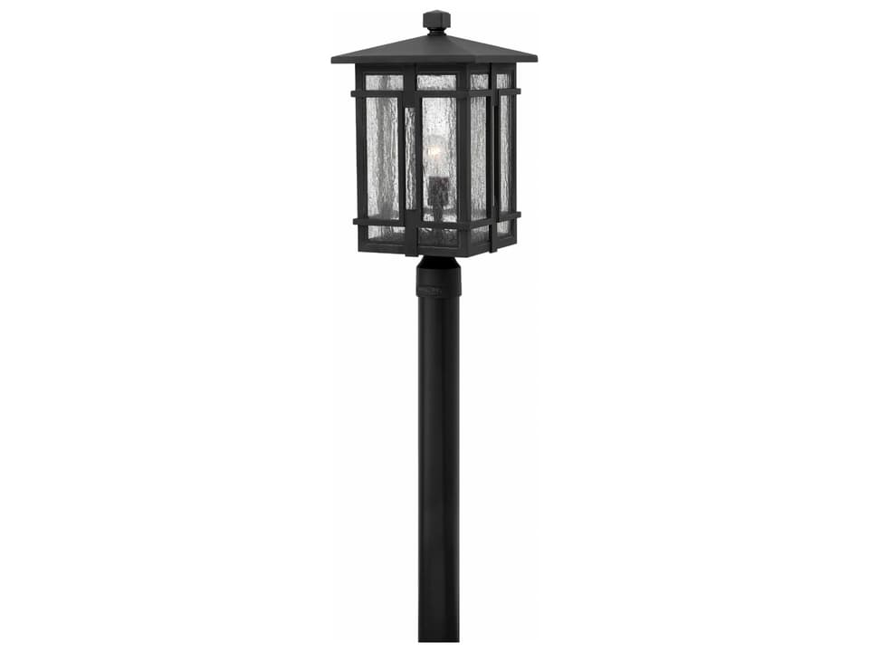 Tucker 1-Light LED Post Top Pier Mount Lantern in Museum Black