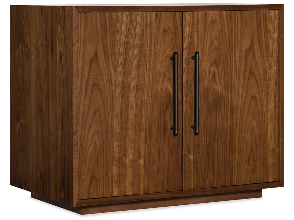 Elon Two-Door Home Office Cabinet in Medium Wood Finish