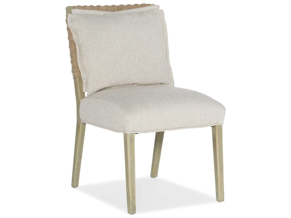 Surfrider Woven Back Upholstered Dining Side Chair with Performance Fabric