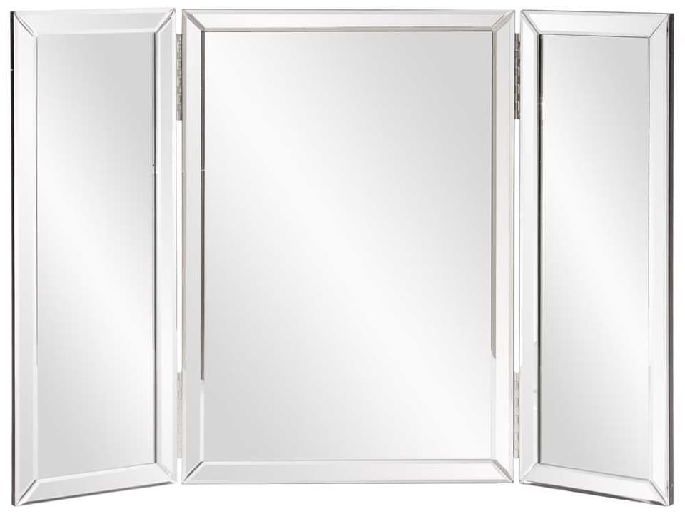 Tripoli Trifold Vanity Mirror with Mirrored Trim