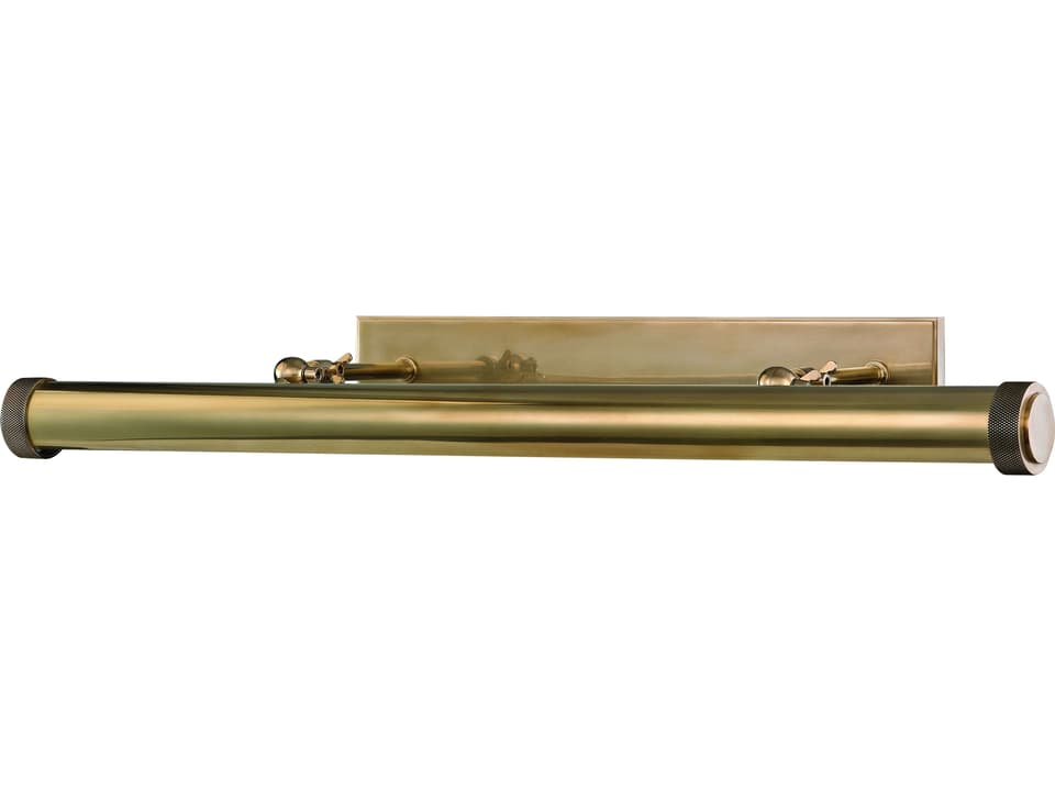 Ridgewood 4-Light Picture Light in Aged Brass with Adjustable Arm