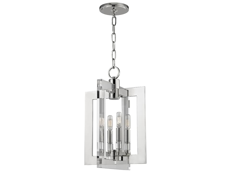 4-Light Wellington Candelabra Chandelier in Polished Nickel