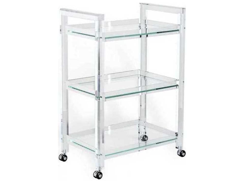 Clear Glass Bar Cart
