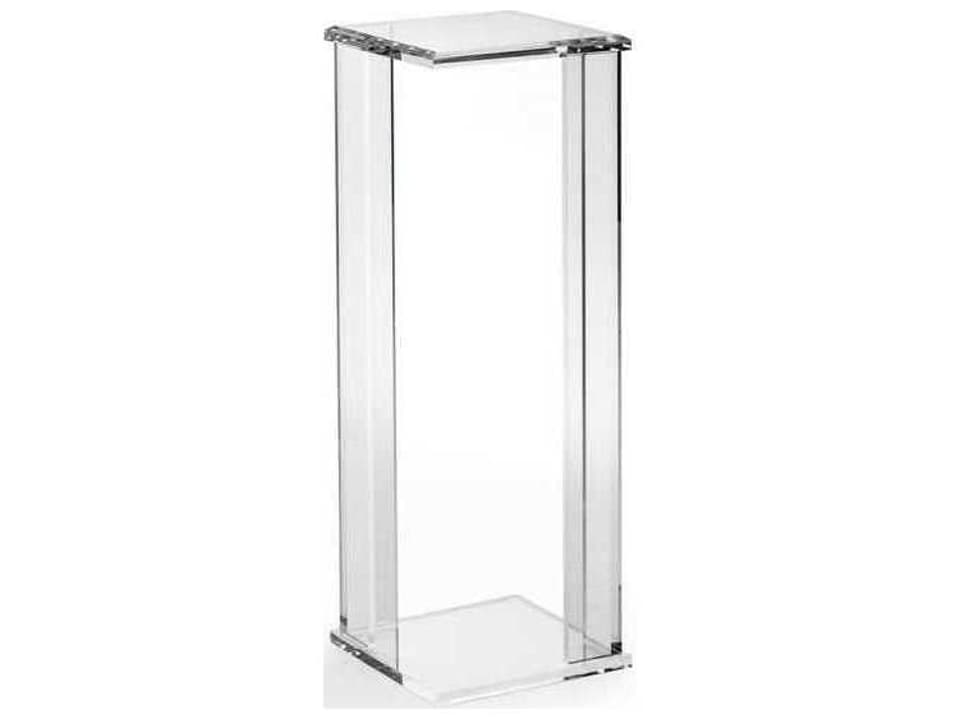 Square Plastic Clear End Table