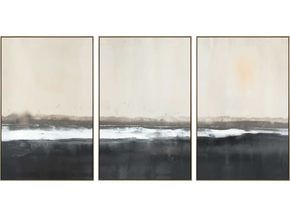 Carol Benson-Cobb's The Crossing Triptych Wall Art with Madison Floater Frames