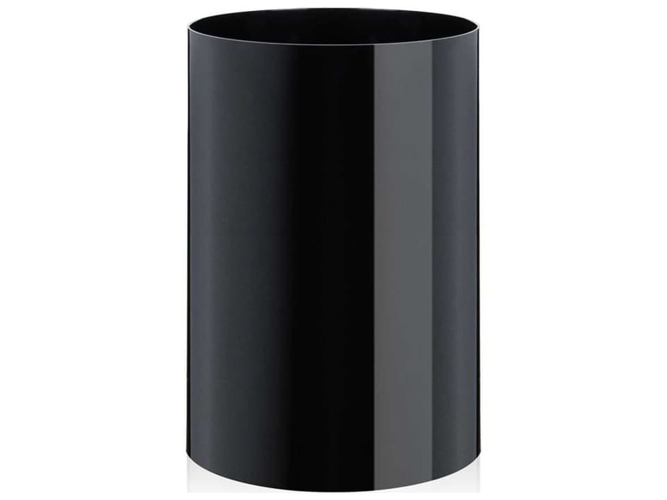 Waste Basket Recycled Thermoplastic in Matte Black with Soft Touch Finish