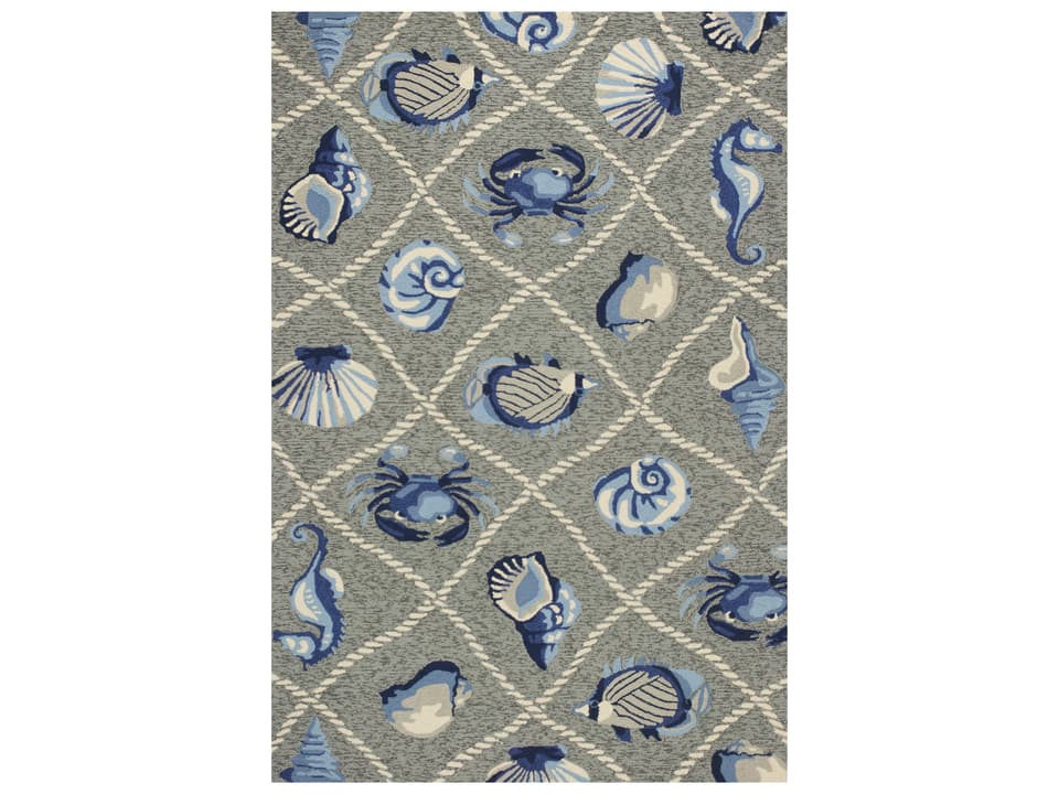 Harbor Grey Seaside Indoor Outdoor Polypropylene Area Rug