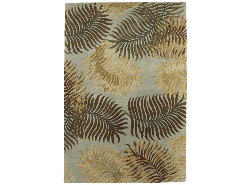 Havana Aqua Fern View Hand Tufted Wool Area Rug