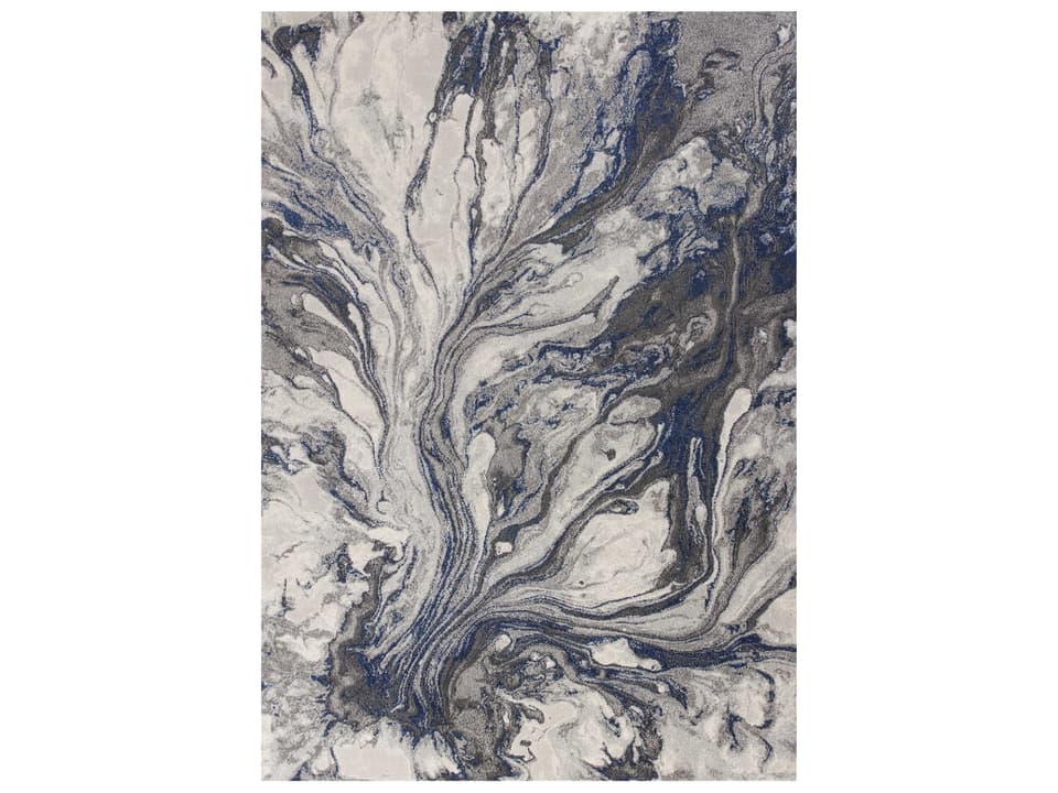 Illusions Area Rug Grey Watercolors Machine Woven Polypropylene