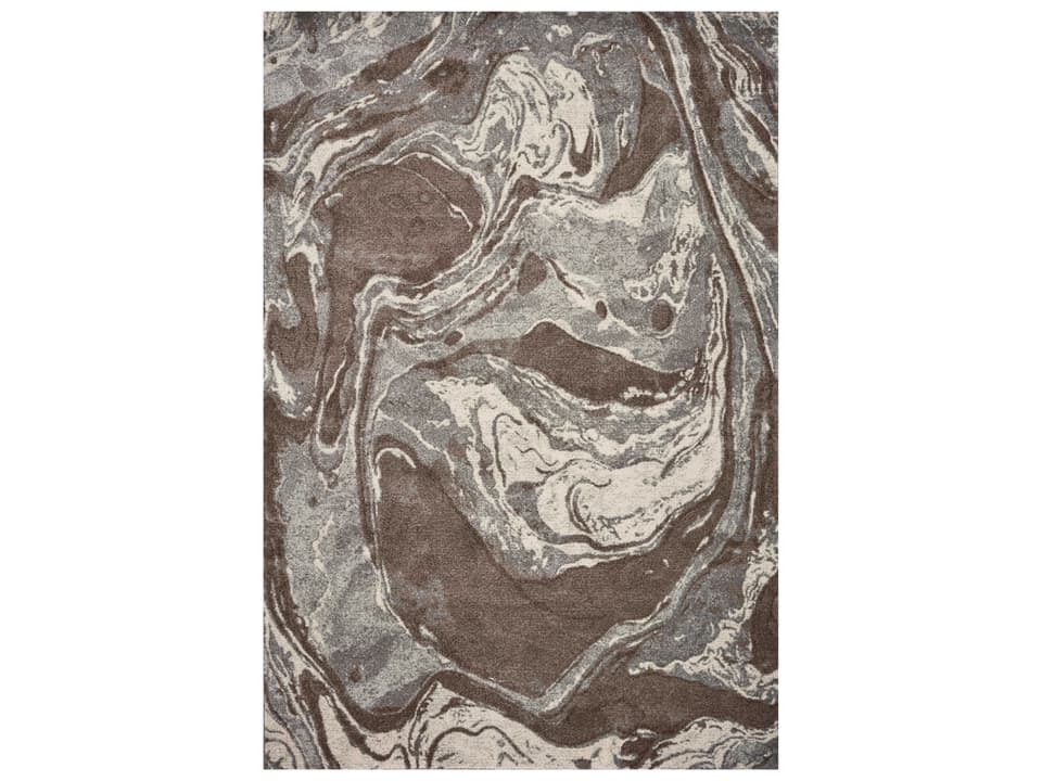Illusions Mocha Flow Abstract Area Rug