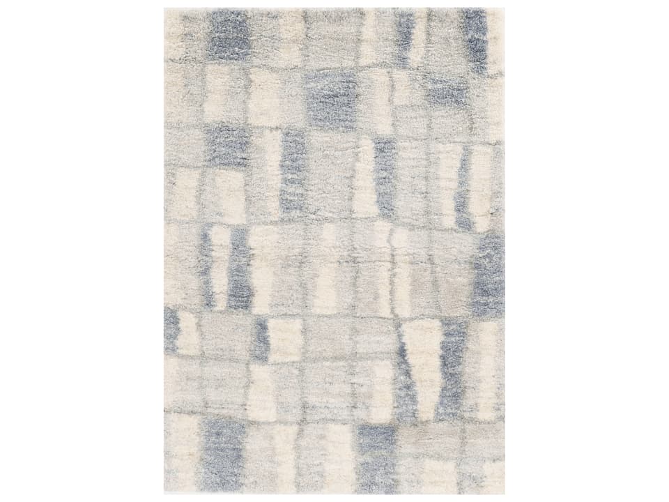 Merino Shag Geometric Area Rug with 3-Inch Pile