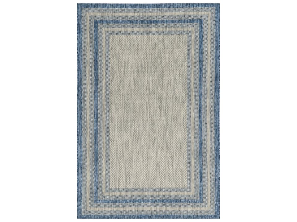 Provo Grey Denim Cape Cod Indoor Outdoor Area Rug