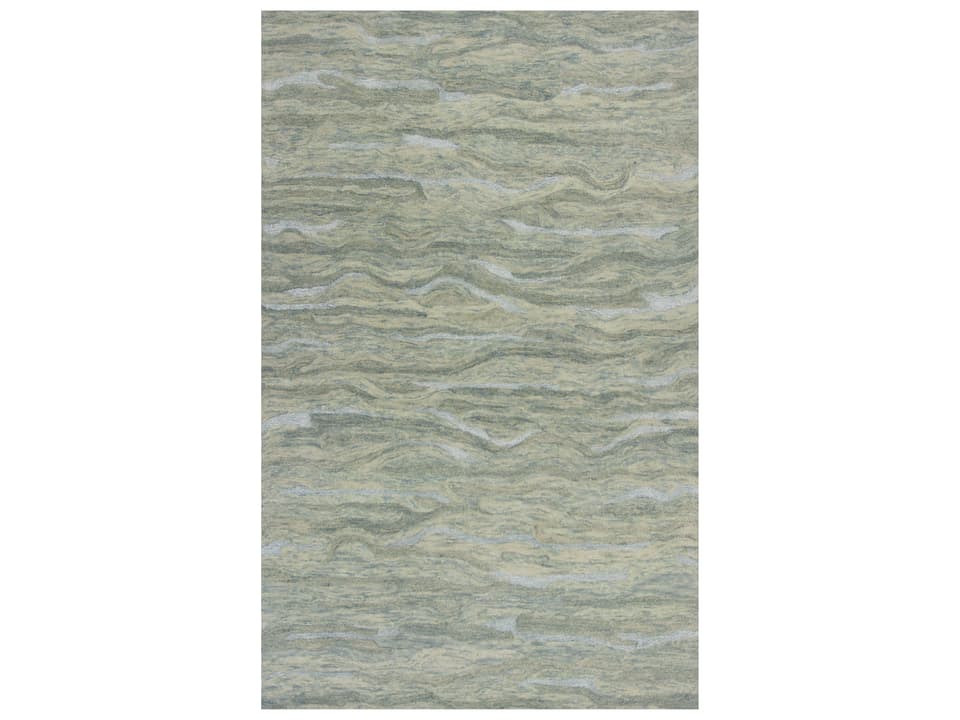 Serenity Hand-Tufted Wool Viscose Area Rug in Seafoam Breeze