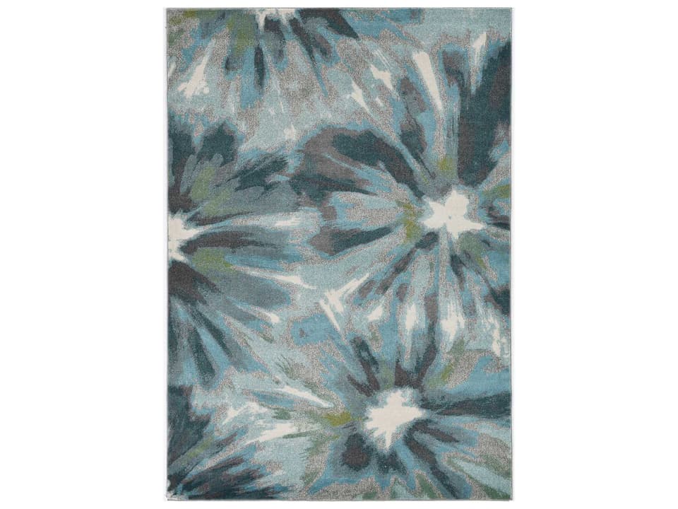 Stella 6264 Teal Splash Transitional Floral Area Rug