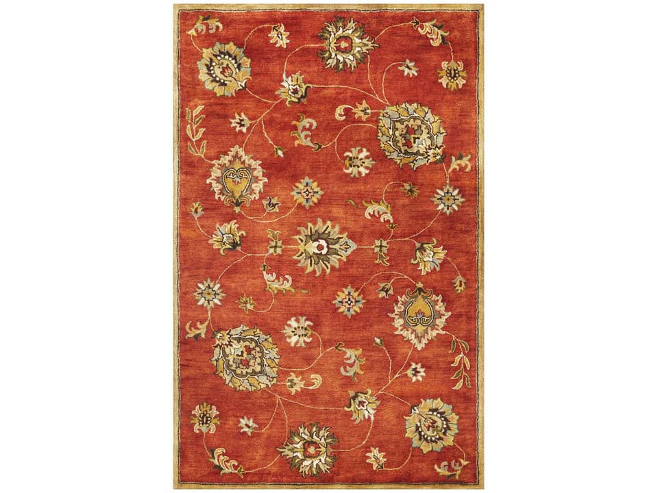 Syriana 6008 Traditional Hand-Tufted Wool Area Rug in Sienna