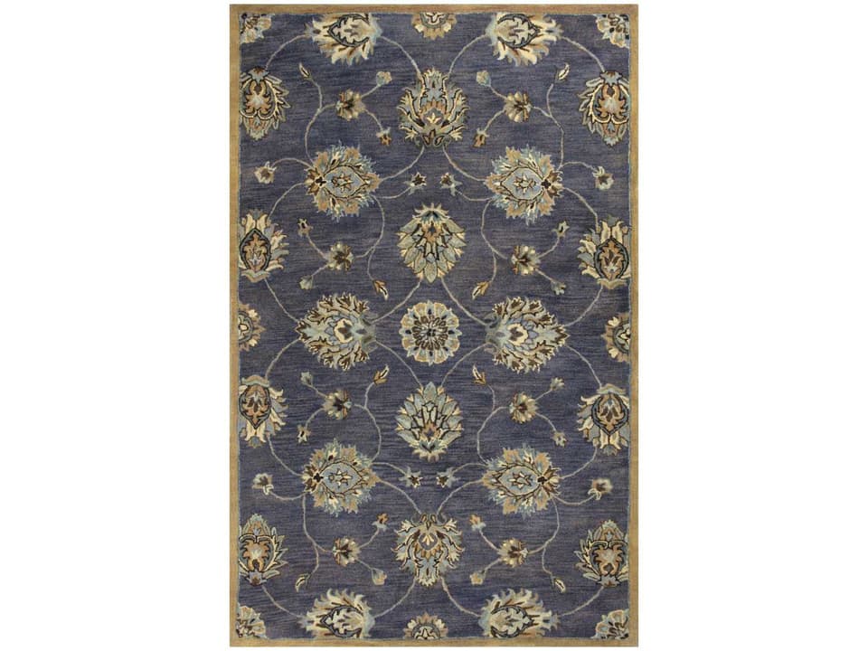 Syriana Midnight Kashan Hand-Tufted New Zealand Wool Area Rug