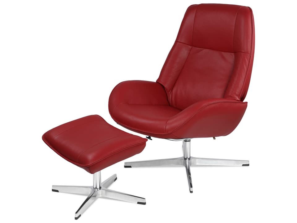Roma Recliner Chair in Red Leather