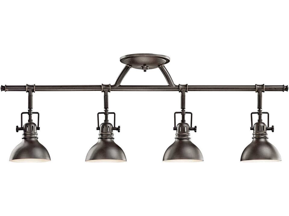 Hatteras Bay 4-Light Track Light in Olde Bronze with Swivel Heads