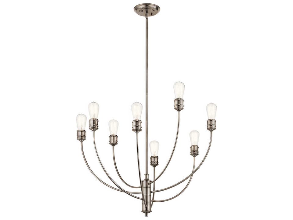 8-Light Hatton Chandelier in Classic Pewter