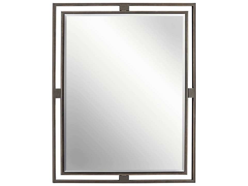 Hendrik Rectangular Mirror in Olde Bronze Finish