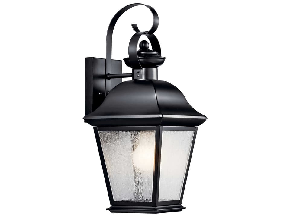 Mount Vernon 1-Light Outdoor Wall Lantern in Black