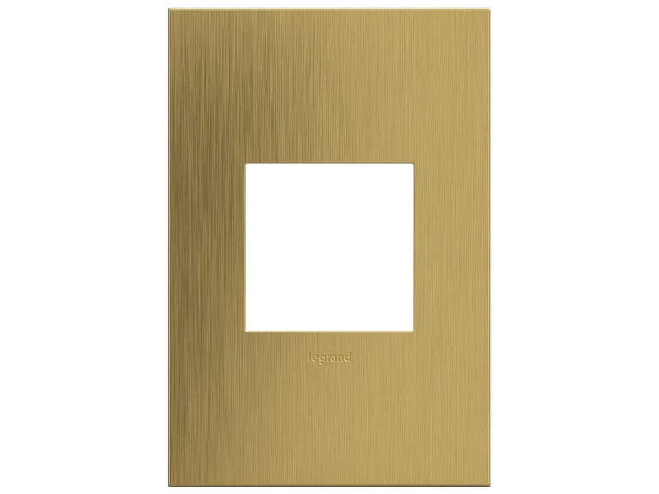 Adorne Cast Metals 1-Gang Screwless Wall Plate Brushed Satin Brass
