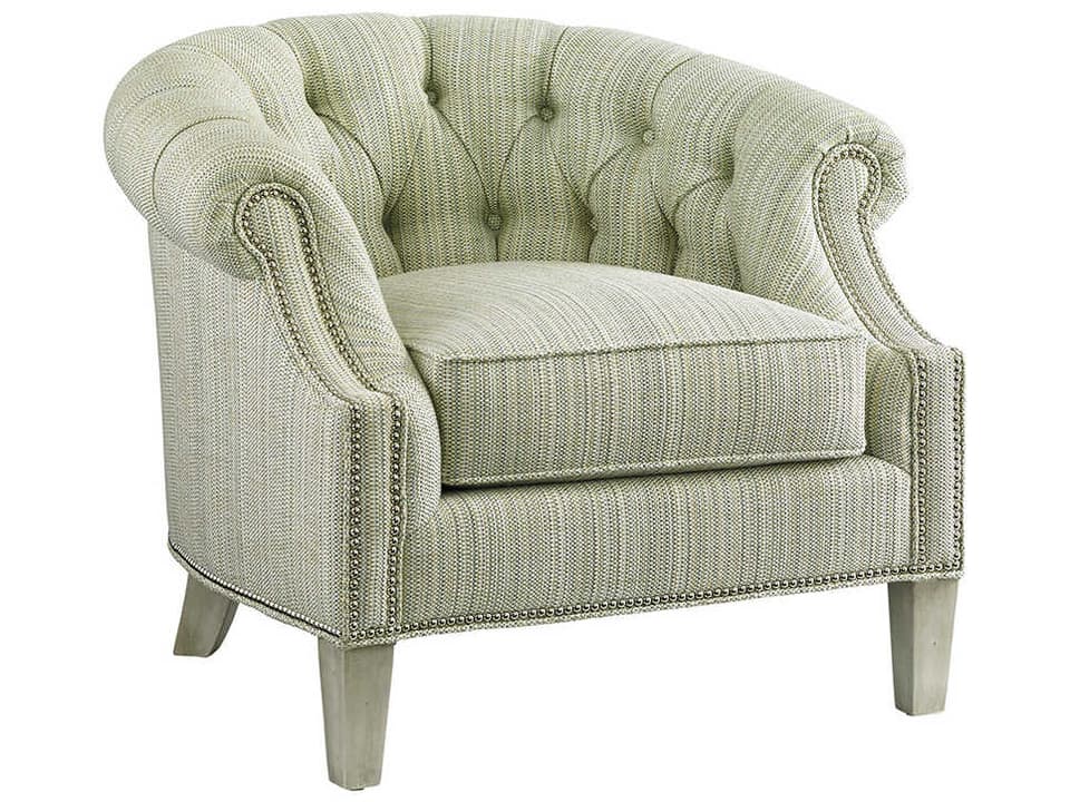 Kensington Place Kendrick Tufted Fabric Accent Chair in Beige