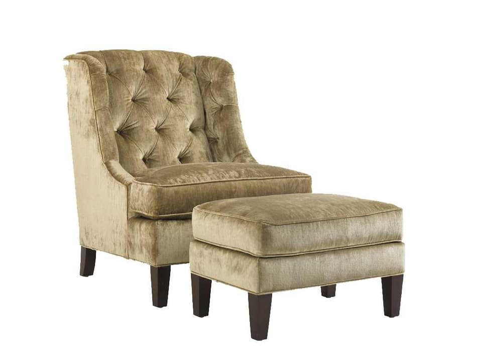 Belrose Fabric Tufted Armless Accent Chair
