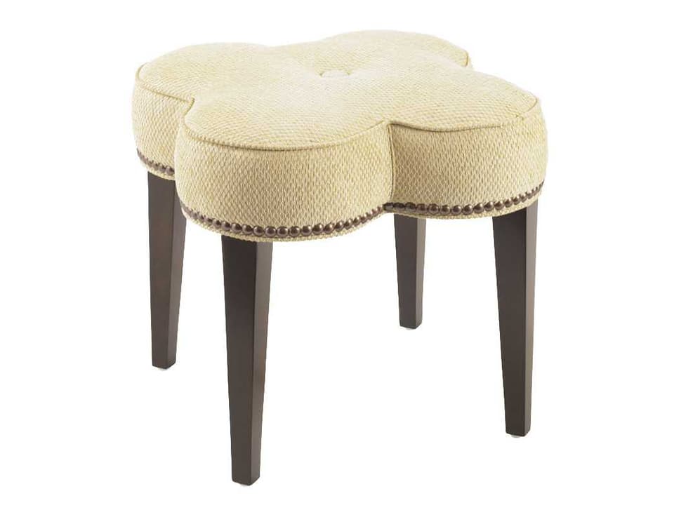 Pampelonne Upholstered Ottoman with Nailhead Trim