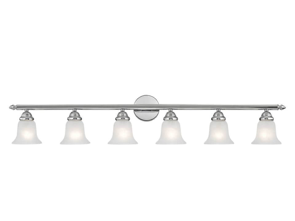 Neptune 6-Light Chrome Glass Vanity Light