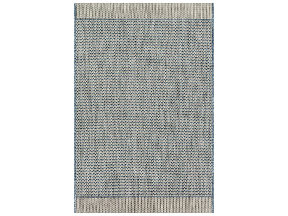 Isle Collection Indoor Outdoor Area Rug in Grey Blue