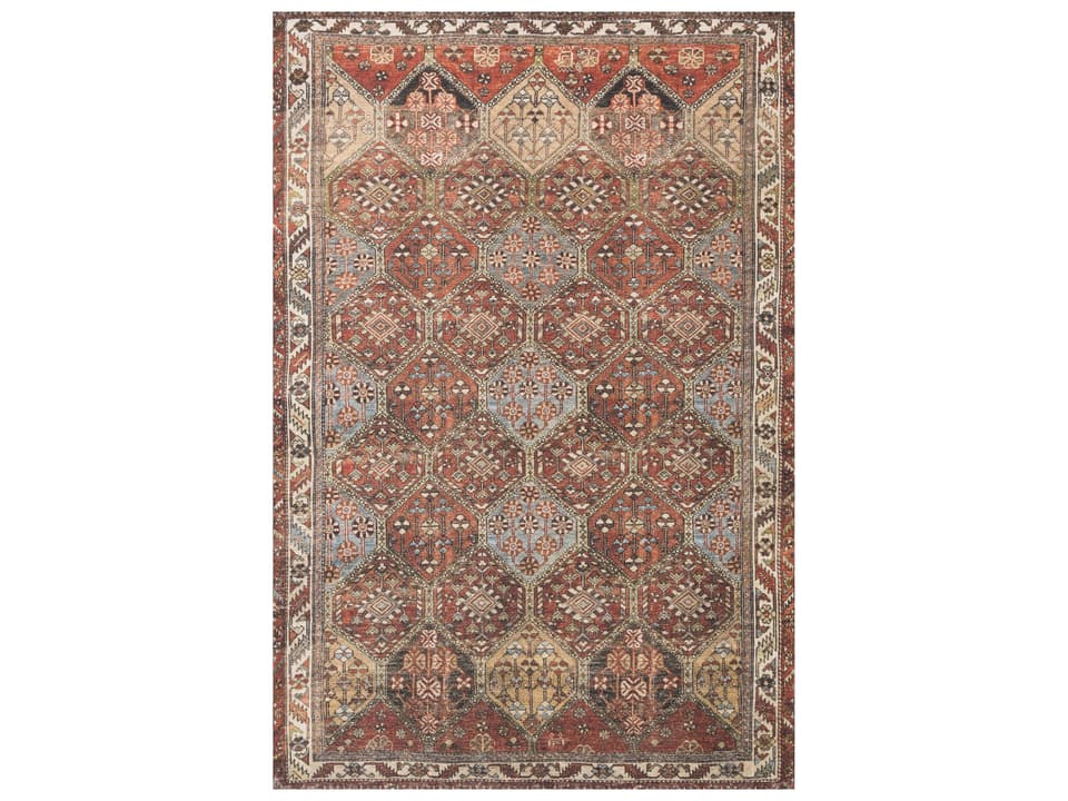 Loren Collection LQ-16 Spice Multi Rectangular Area Rug 7'6" x 9'6"