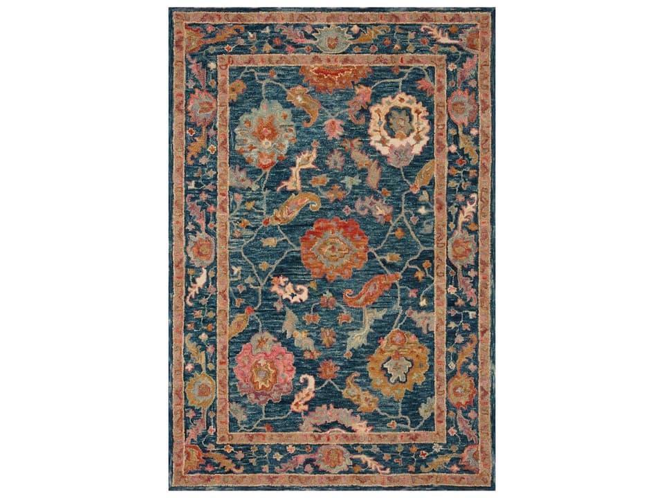 Padma PMA-01 Marine Multi Hand Hooked Wool Area Rug