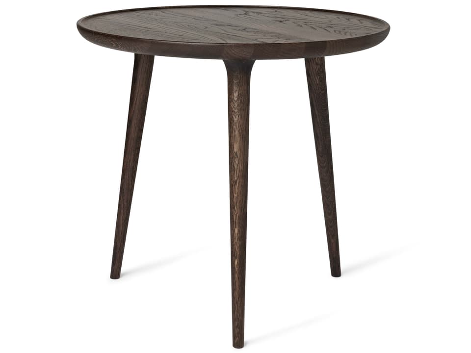 Accent Round Wood End Table in Sirka Grey Stain