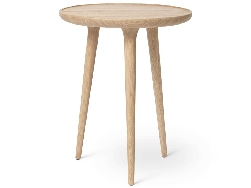 Accent Round Wood Matt Lacquered End Table by Space Copenhagen
