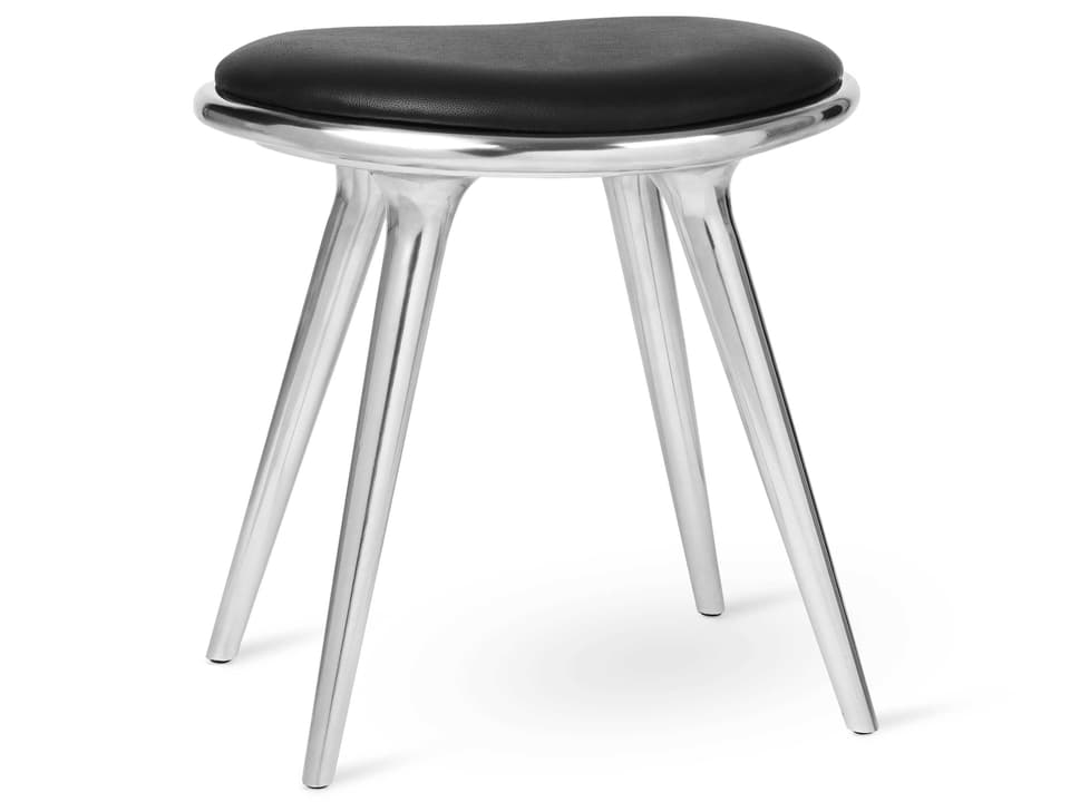 Space Copenhagen The Dining Side Chair Silver Leather Upholstered