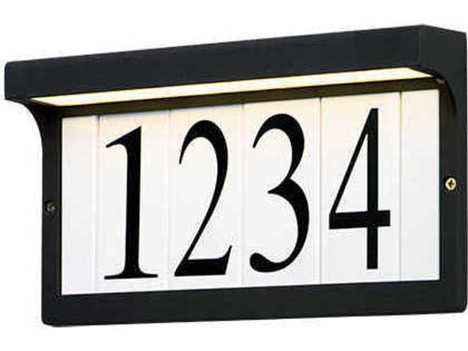 Address Collection LED Outdoor Address Light Frame in Black