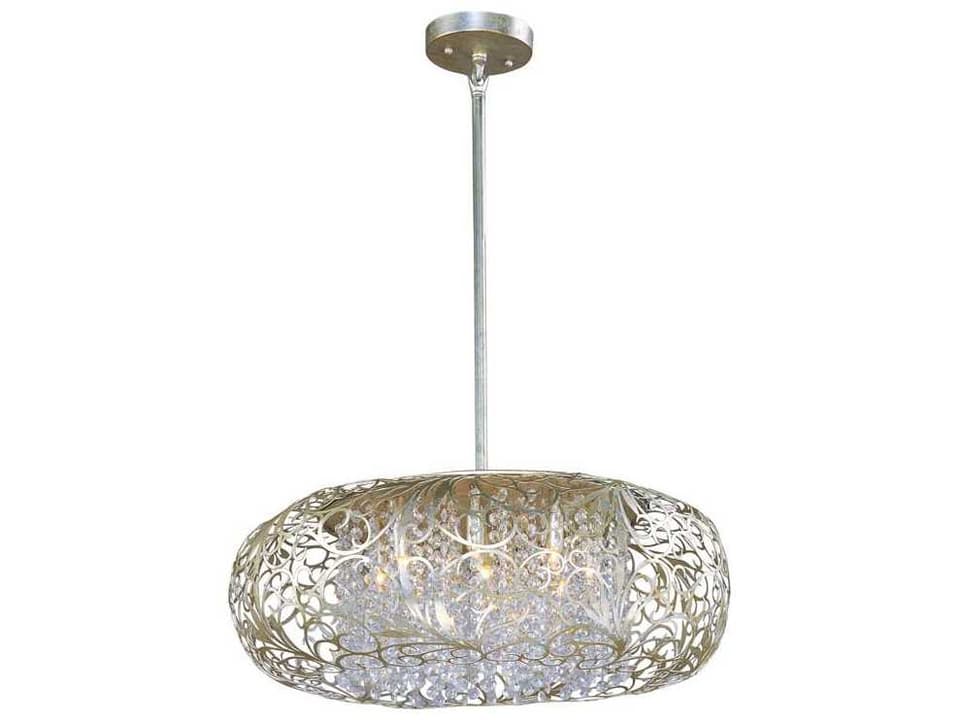 Arabesque 9-Light Crystal Chandelier in Golden Silver