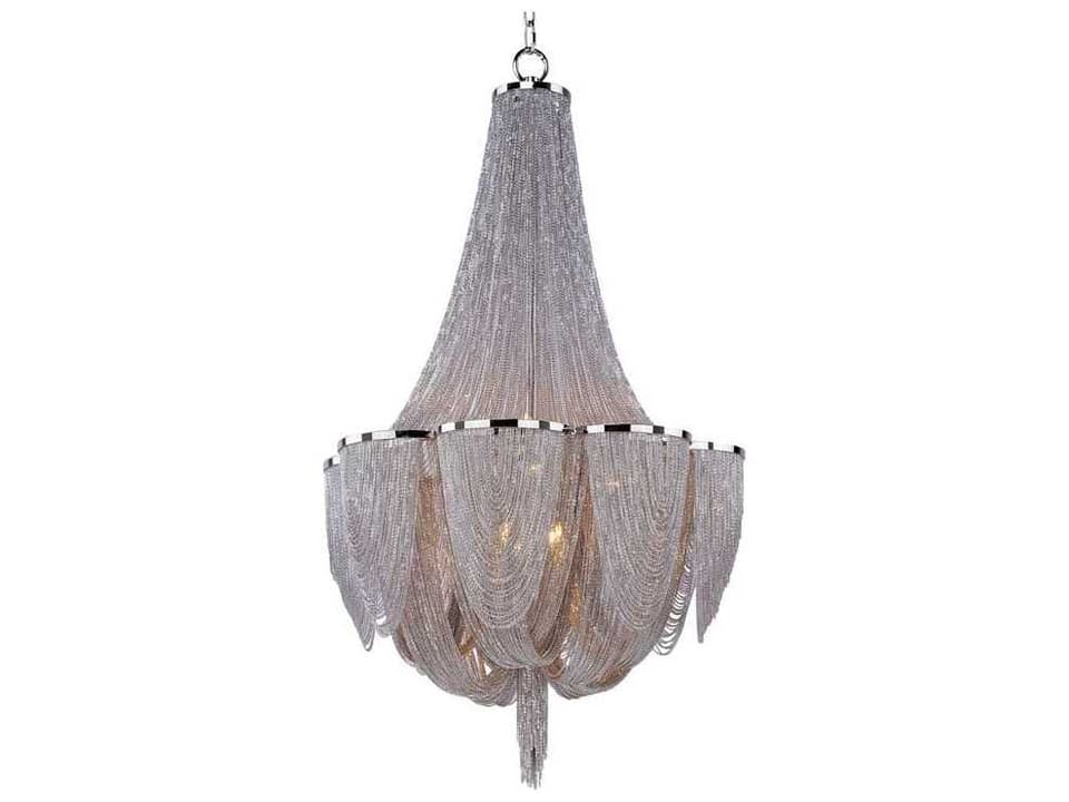 Chantilly 1-Light Polished Nickel Empire Chandelier