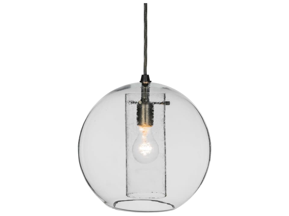 Cilindro 1-Light Gray Glass Cylinder Globe Pendant