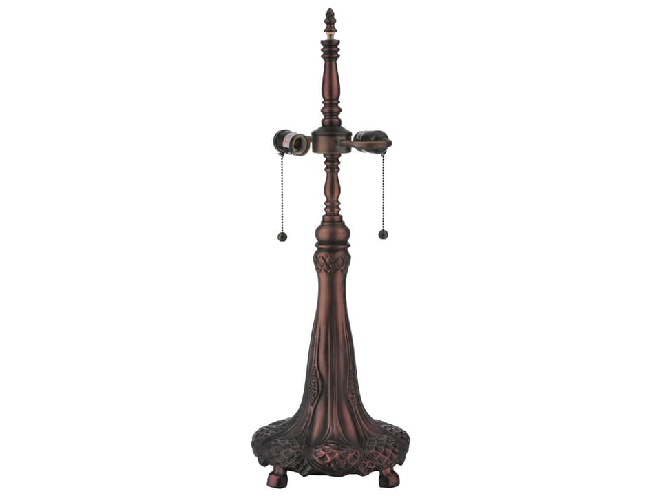 Golden Lily 2-Light Table Lamp Base in Dark Bronze Finish