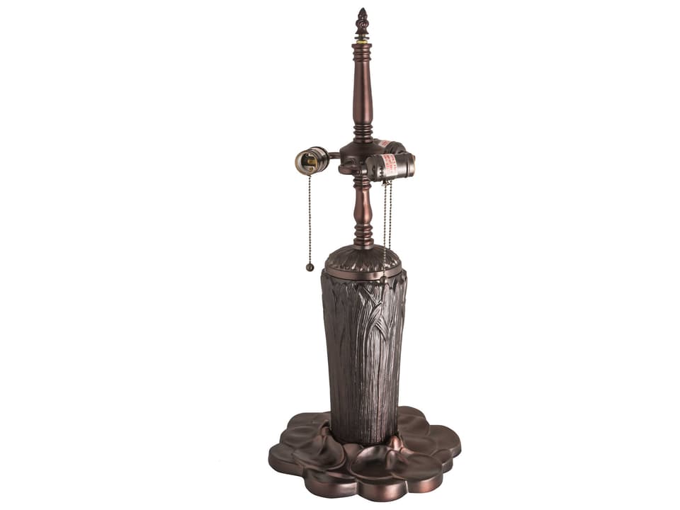 Tiffany Marshgrass 3-Light Table Lamp Base in Mahogany Bronze