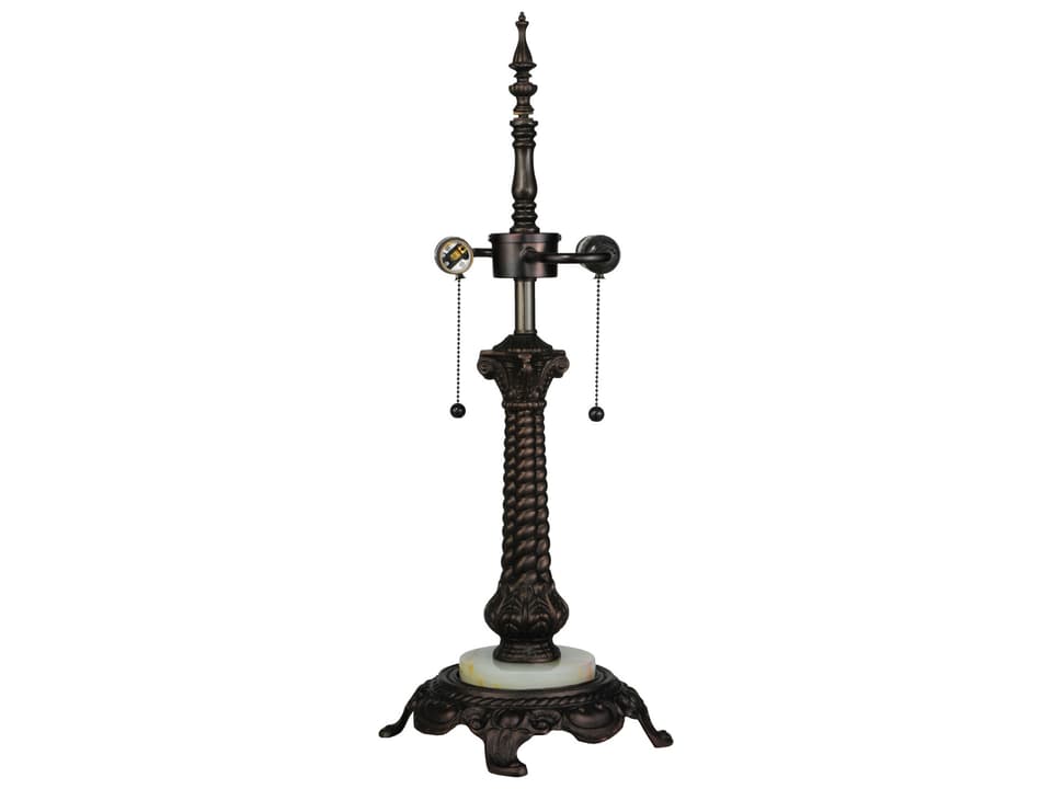 Tiffany Rope 2-Light Table Lamp Base in Mahogany Bronze