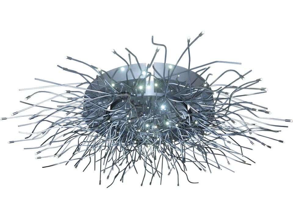 Contemporary 1-Light Gray LED Sputnik Flush Mount