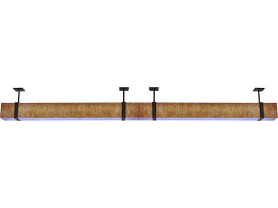 5-Light Quadrato Linear LED Semi-Flush Mount in Timeless Bronze