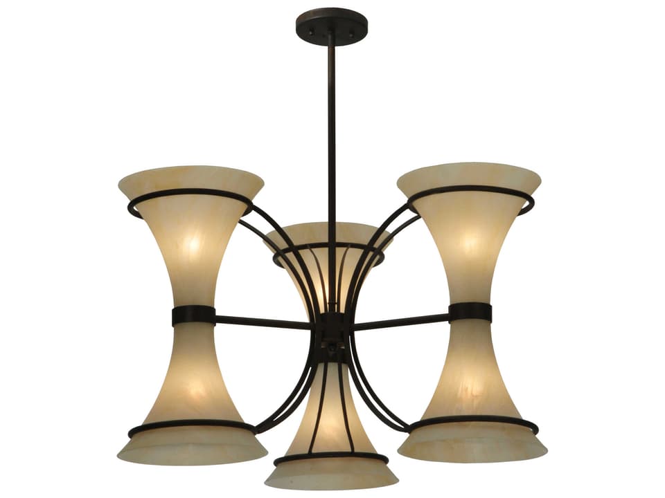 6-Light Chronos Chandelier in Timeless Bronze